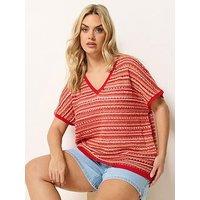 Yours Curve Boxy Striped Cover Up