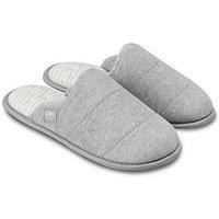 Totes Isotoner Isotoner Ladies Marl Quilted Mule Slipper - Grey