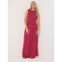 Long Tall Sally Shirred Sleeveless Maxi Dress - Pink