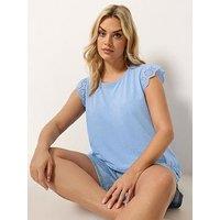 Yours Curve Broderie Frill Sleeve Vest