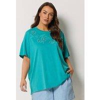 Yours Curve Applique Fruit Print T-Shirt