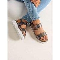 Yours Extra Wide Fit 2 Part Padded Low Wedge Sandal
