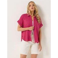 Long Tall Sally Cheesecloth Grown On Sleeve Shirt - Red