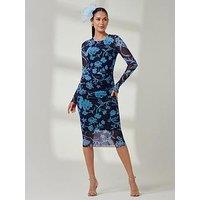 Jolie Moi Wrap Front Frill Detail Maxi Dress
