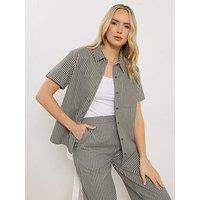 Long Tall Sally Stripe Button Shirt - Green