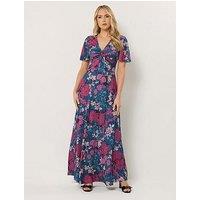 Long Tall Sally Tall Floral Ity Twist Front Dress