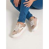 Yours Extra Wide Fit Swoosh Side Slab Trainers