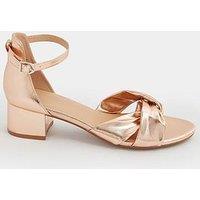 Yours Wide Fit Low Twist Almond Block Heel