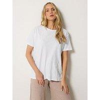 Long Tall Sally Lts Tall White Paisley Cotton T-Shirt