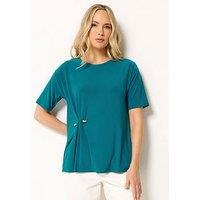 Long Tall Sally Oversized Metal Detail T-Shirt - Blue