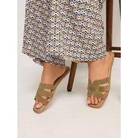 Yours Extra Wide Fit Cut Out Mule Sandal