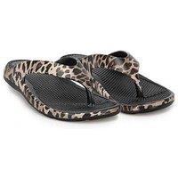 Totes Solbounce Ladies Toe Post - Animal Print