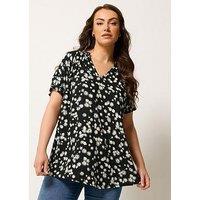 Yours Curve Crinkle Gypsy Top