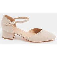Yours Wide Fit 2 Part Square Toe Block Heel