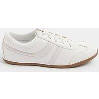 Yours Retro Stripe Trainers - White