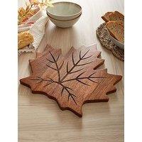 The Very Collection Maple Leaf Shaped Wooden Serve Board