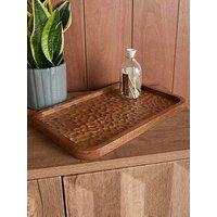 The Very Collection Rectangular Wooden Carved Tray