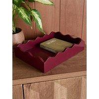 The Very Collection Wavy Edge Tray - Burgundy