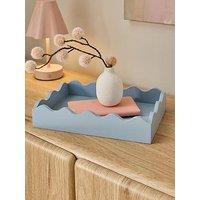 The Very Collection Wavy Edge Tray - Blue