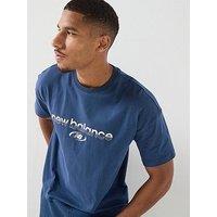 New Balance Mens Trackside T-Shirt - Navy