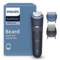 Philips Beard Trimmer 3000 Series - Self-Sharpening Metal Blades, 40 Lock-In Settings, Lift&Trim Comb, 100% Waterproof, Battery Indicator, Bt3665/15