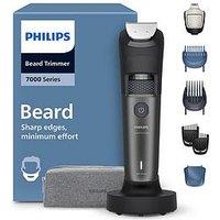 Philips Beard Trimmer 7000 Series - Self-Sharpening Metal Blades, 40 Lock-In Settings, Beardsense Technology, Hair Collector, Charging Stand,Bt7665/15
