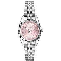 Sekonda Womens Francis Silver Stainless Steel Strap With Pink Dial Analogue Watch