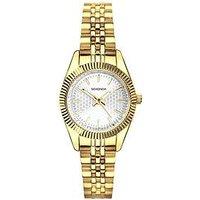 Sekonda Womens Francis Gold Stainless Steel Strap With Silver White Dial Analogue Watch