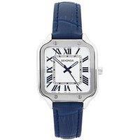 Sekonda Womens Rene Blue Leather Strap With White Dial Analogue Watch