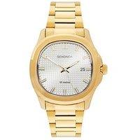 Sekonda Mens Octaire Gold Stainless Steel Strap With Silver White Dial Analogue Watch