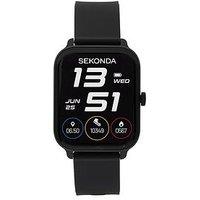 Sekonda Unisex Motion Go Black Silicone Strap With Lcd Dial Smartwatch
