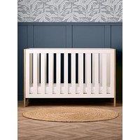 Obaby Nika Cot Bed - Oak & White
