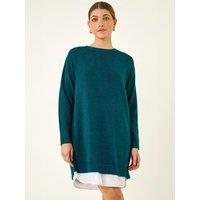 Roman Mock Shirt Knitted Dress