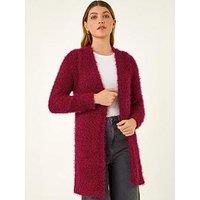 Roman Textured Longline Knit Cardigan