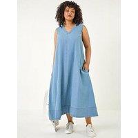 Roman Curve V-Neck Swing Dress