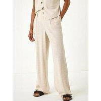 Roman Linen Mix Wide Leg Trousers