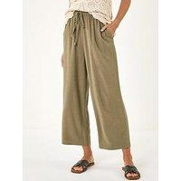 Roman Cropped Linen Trouser