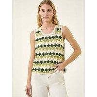Roman Wave Crochet Knit Vest