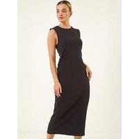 Roman Dusk Gathered Waist Midi Dress