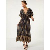 Roman Petite Foil Print Boho Maxi Dress
