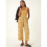 Roman Paisley Print Cropped Jumpsuit