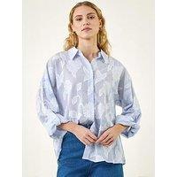Roman Floral Jacquard Buttoned Shirt