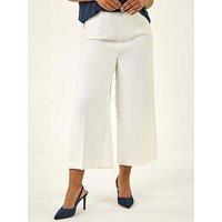 Roman Petite Cropped Wide Leg Stretch Trouser
