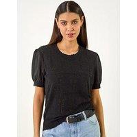 Roman Pointelle Knitted Top