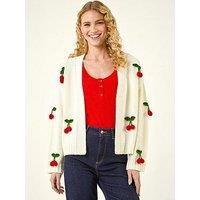 Roman Crochet Cherry Knit Cardigan