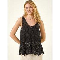 Roman Crochet Knit Vest Top