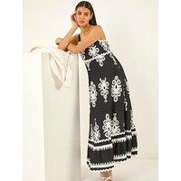 Roman Paisley Ric Rac Maxi Dress