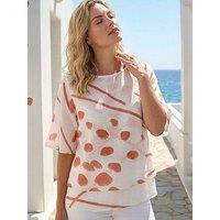 Roman Abstract Layered Tunic Top