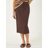 Roman Textured Chevron Stretch Skirt