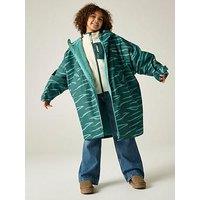 Regatta Junior Waterproof Robe Mediterranean Zebra - Turquoise
